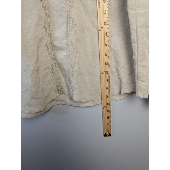 CUBAVERA Shirt Mens L Linen Blend Pullover Guayabera Long Sleeve - Picture 14 of 14